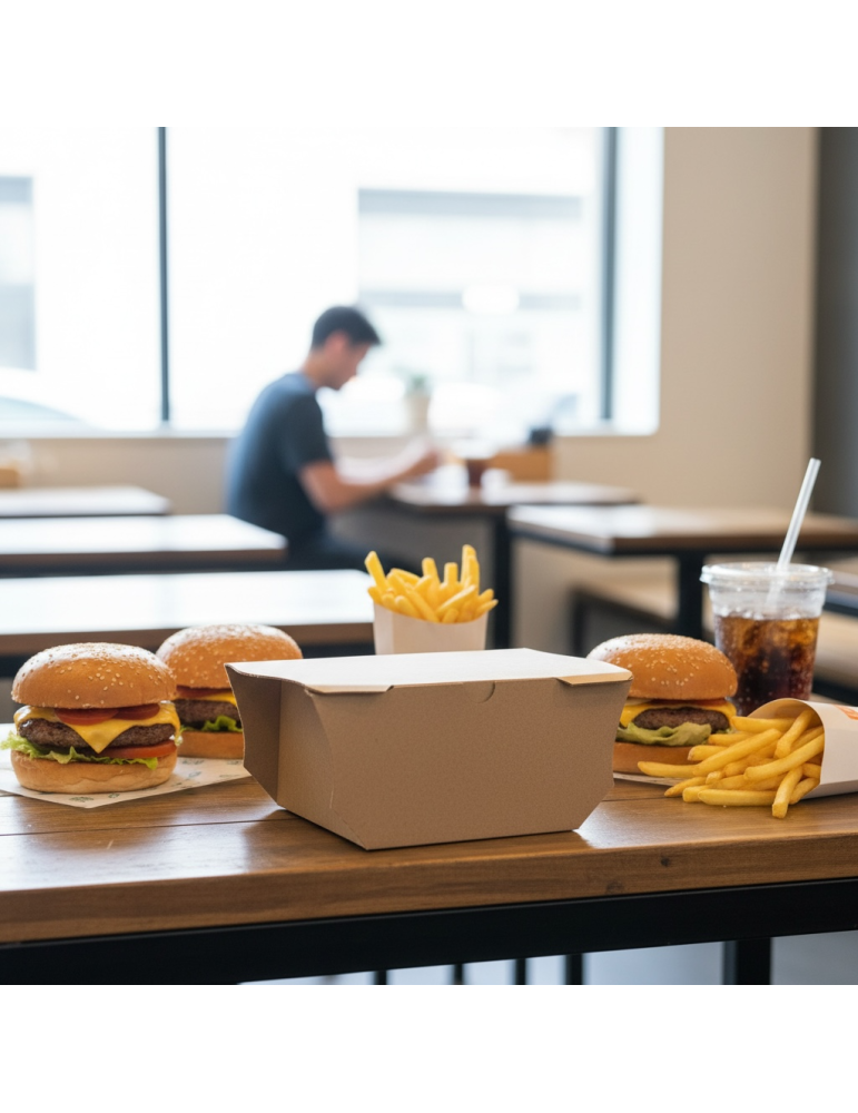 Caja De Cartón Para Hamburguesa