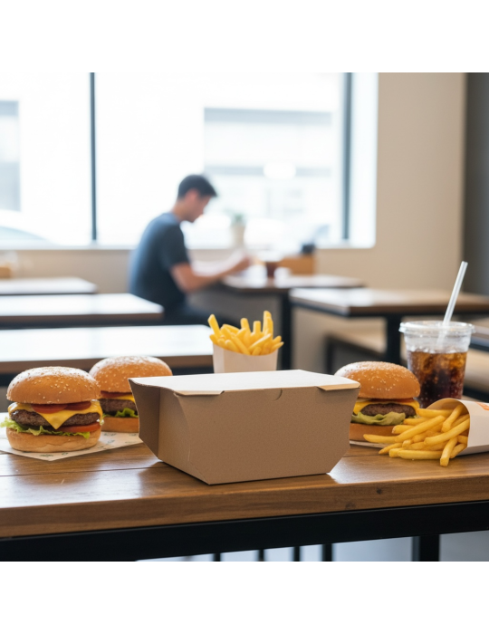 Caja De Cartón Para Hamburguesa
