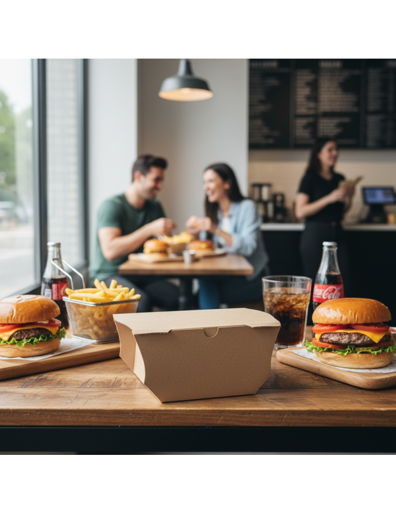 Caja De Cartón Para Hamburguesa