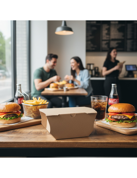 Caja De Cartón Para Hamburguesa