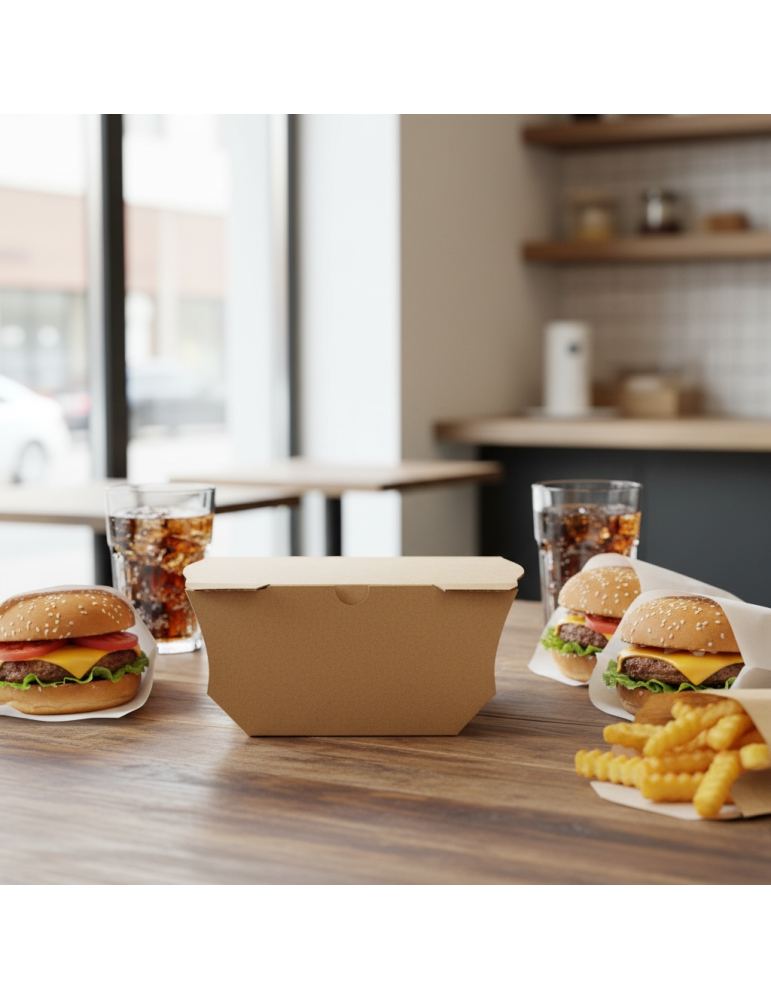 Caja De Cartón Para Hamburguesa