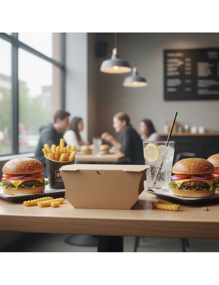 Caja De Cartón Para Hamburguesa