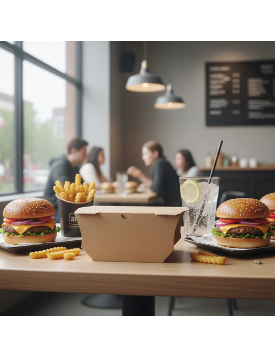 Caja De Cartón Para Hamburguesa