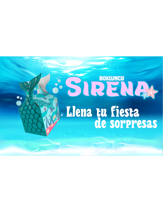 Caja Tipo Box Lunch Sirenita