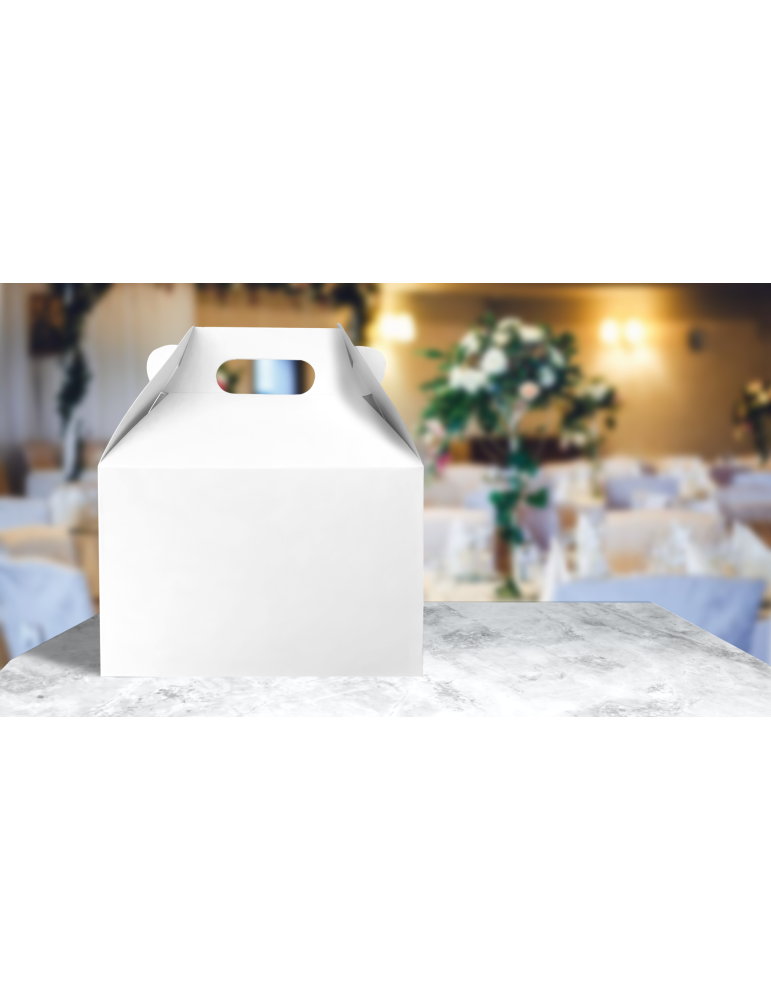 Caja Mediana Tipo Box Lunch Color Blanco