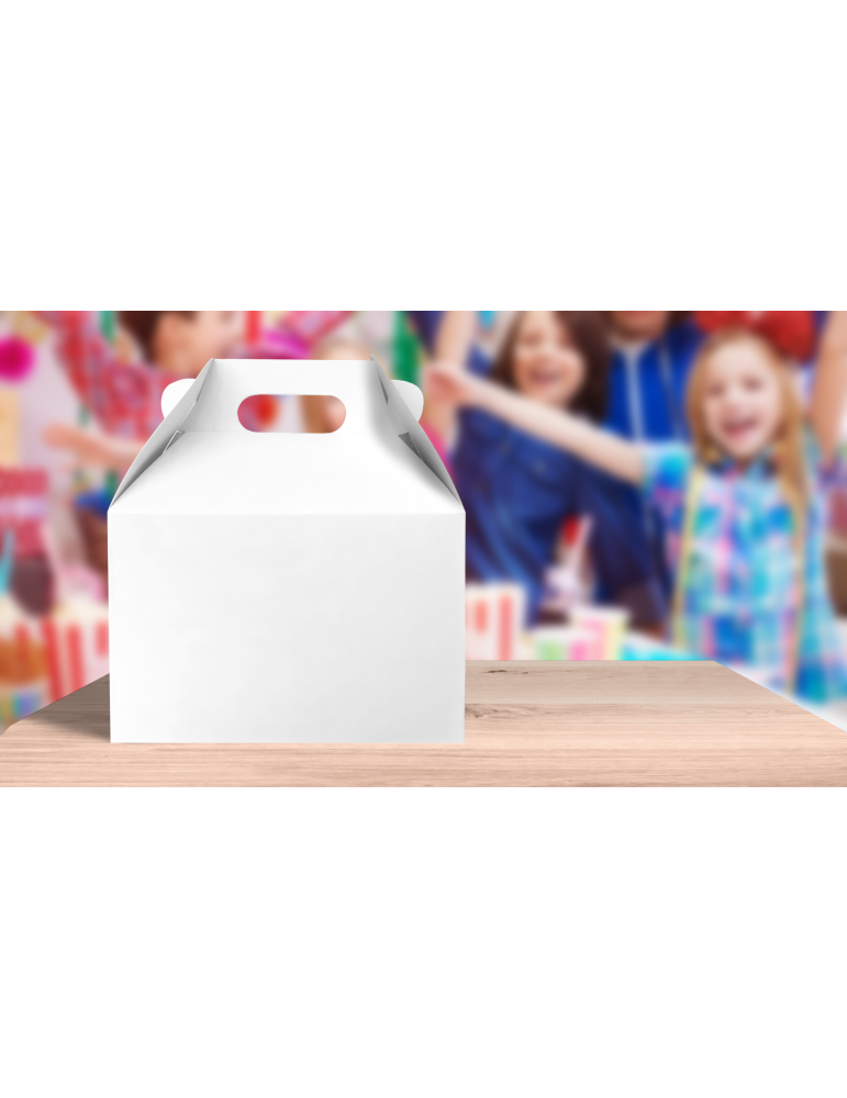 Caja Mediana Tipo Box Lunch Color Blanco
