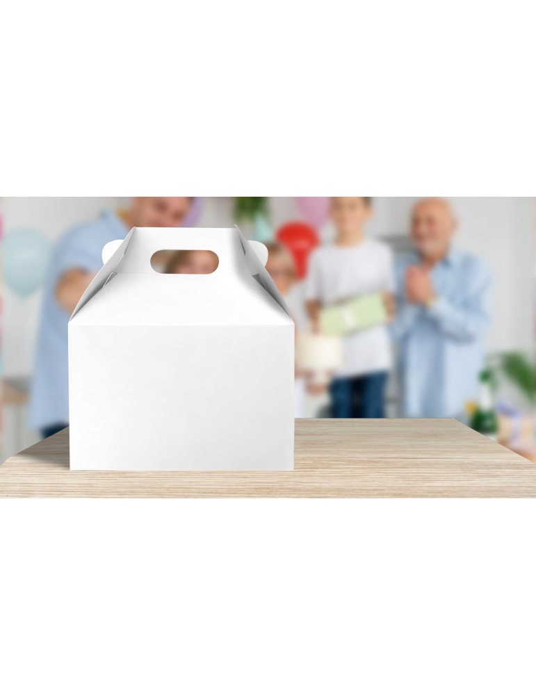 Caja Mediana Tipo Box Lunch Color Blanco