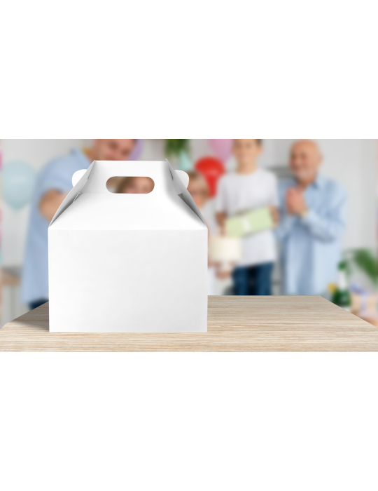 Caja Mediana Tipo Box Lunch Color Blanco