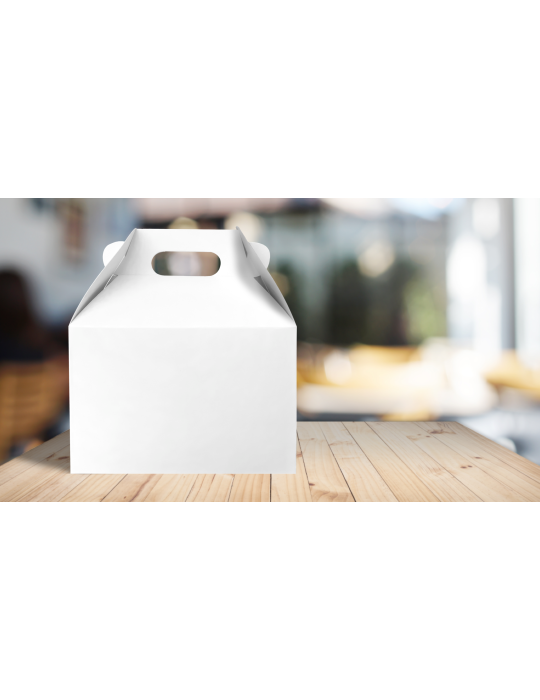 Caja Mediana Tipo Box Lunch Color Blanco