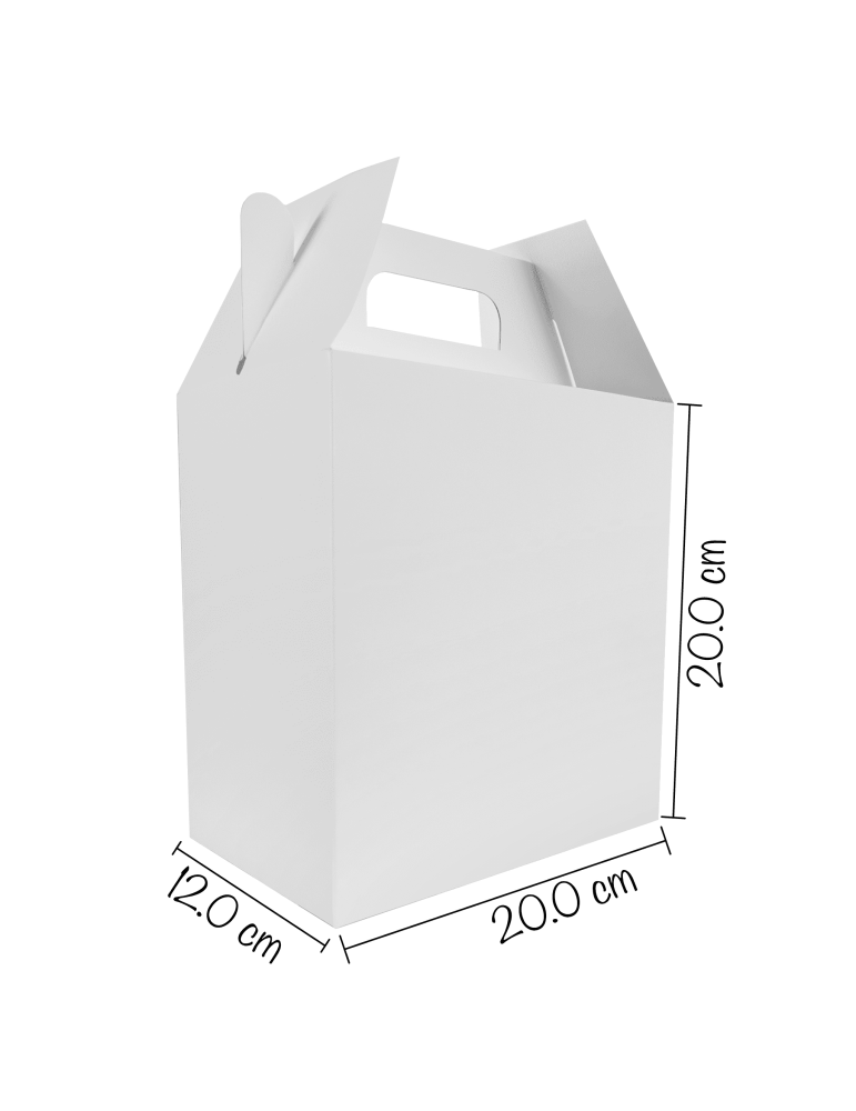 Caja Grande Tipo Box Lunch Color Blanco