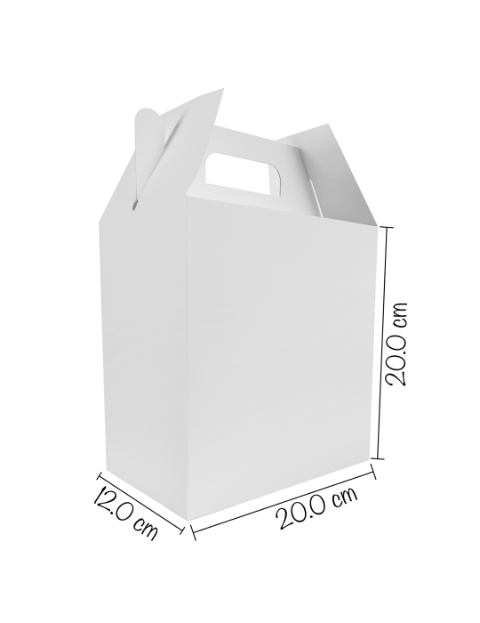 Caja Grande Tipo Box Lunch Color Blanco