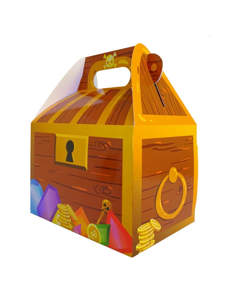 Caja Tipo Box Lunch Cofre Del Tesoro