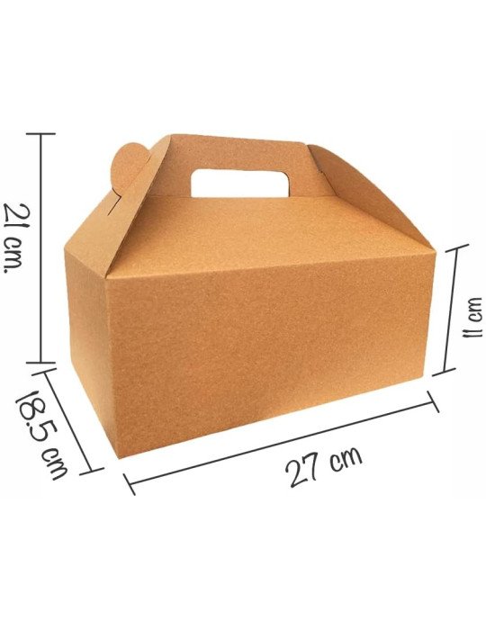 Caja de Cartón Microcorrugado Tipo Box Lunch Grande