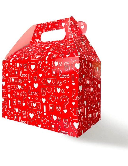 Caja Tipo Box Lunch Amor y la Amistad Caja Tipo Box Lunch Amor y la Amistad