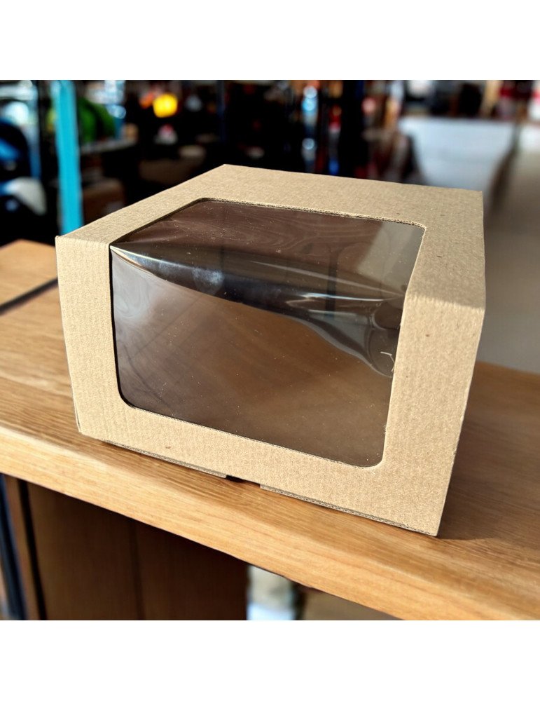 Caja de Cartón Microcorrugado Con Ventana Para Gorra