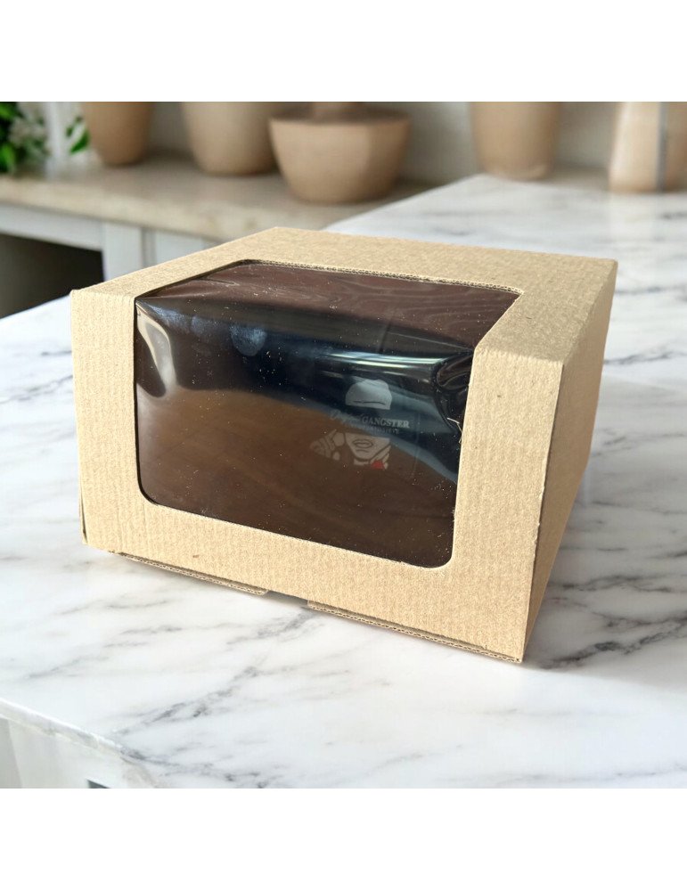 Caja de Cartón Microcorrugado Con Ventana Para Gorra