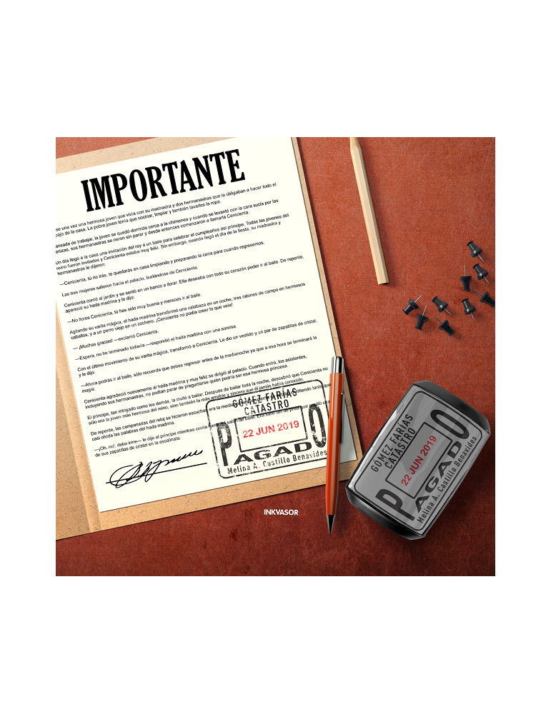 Sello Fechador (4x6cm) Autoentintable Personalizado