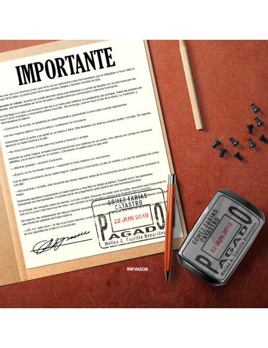 Sello Fechador (4x6cm) Autoentintable Personalizado