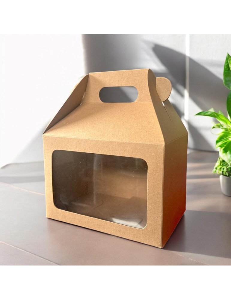Box Lunch kraft Con Ventana De Acetato